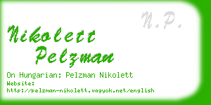 nikolett pelzman business card